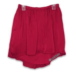 Club Monaco Flirty Red Asymmetrical Boho Skirt